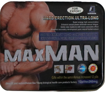 正品美國MAXMAN陰莖增大丸 |增大陰莖益精鎖陽|男性做愛助勃延時